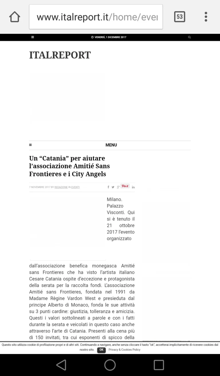 Fonte: Italreport - Cesare Catania - Contemporary Art