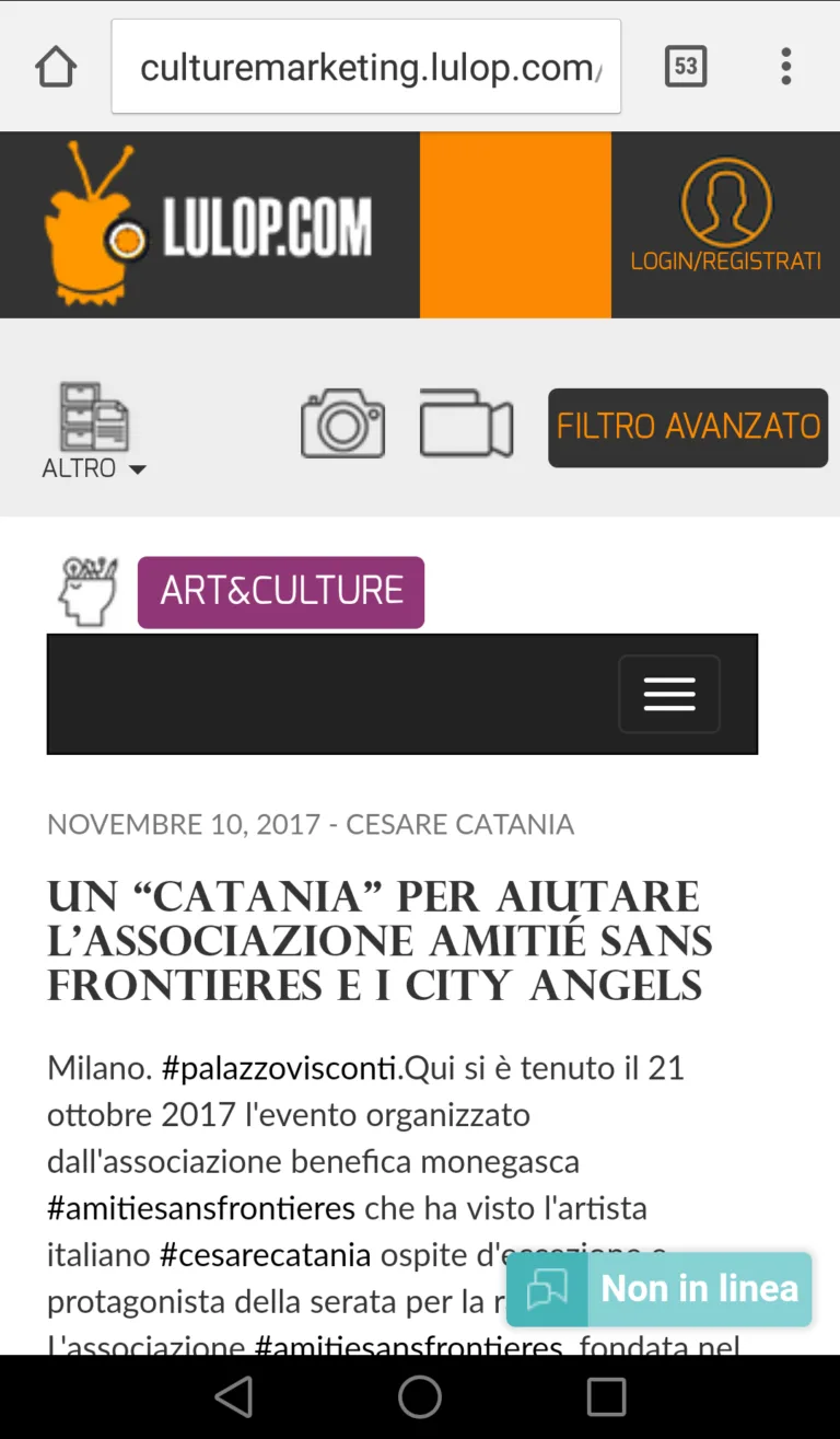 Fonte: Lulop – ART and CULTURE SECTION - Cesare Catania - Contemporary Art