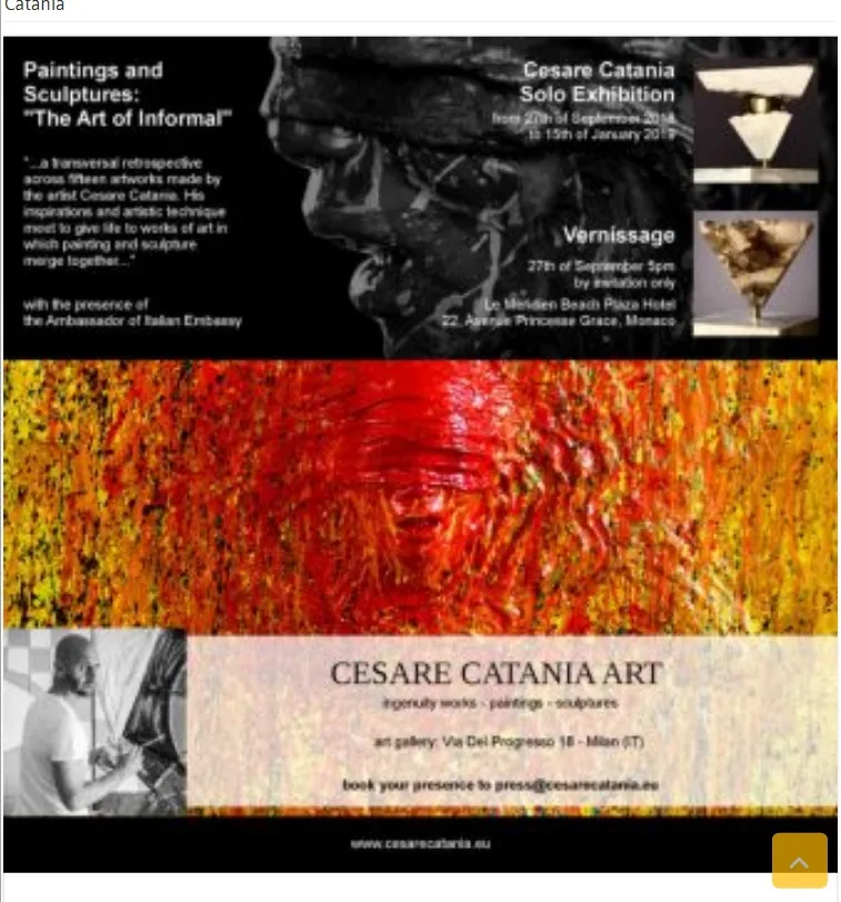 Fonte: Italia News - Cesare Catania - Contemporary Art