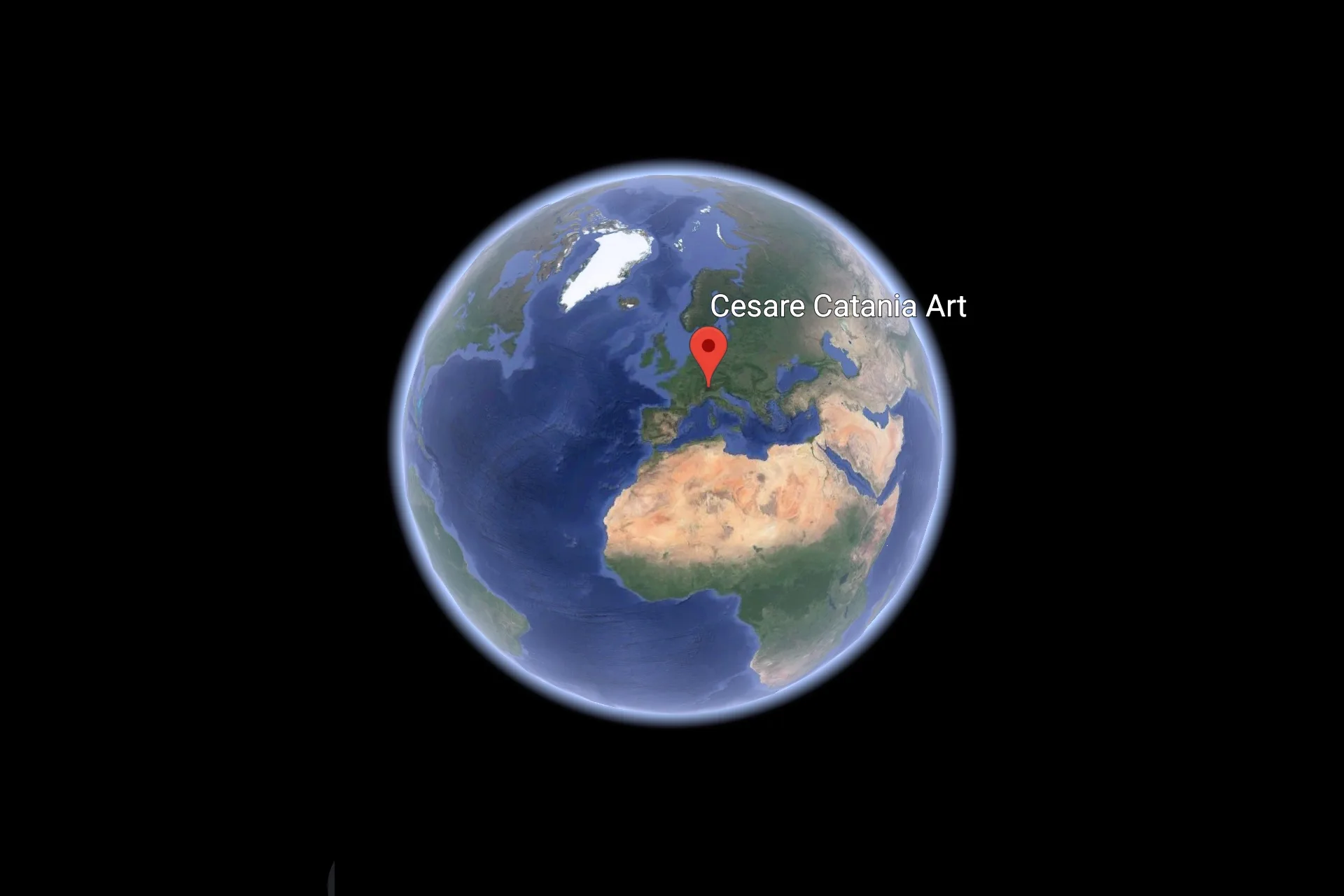 Cesare Catania Art Gallery On Google Earth Screen
