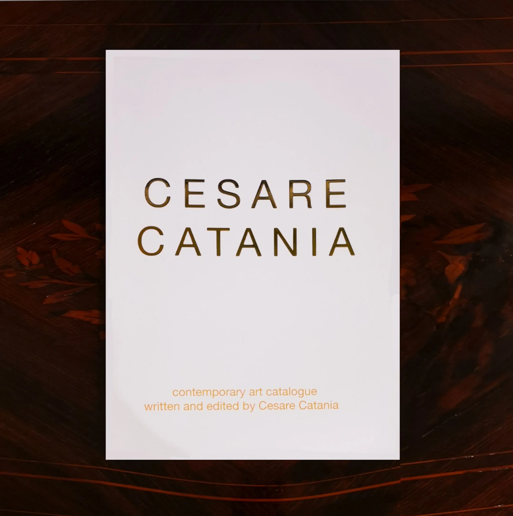 Livre d’art contemporain contenant les œuvres de Cesare Catania et signé par l’auteur