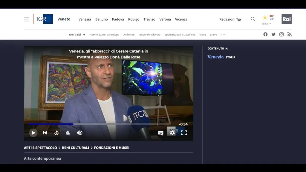 Cesare Catania Intervistato Al Tgr Rai Veneto