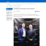 Cesare Catania With The Italian Ambassador Cristiano Gallo During His Contemporary Art Exhibition In Monaco Sept