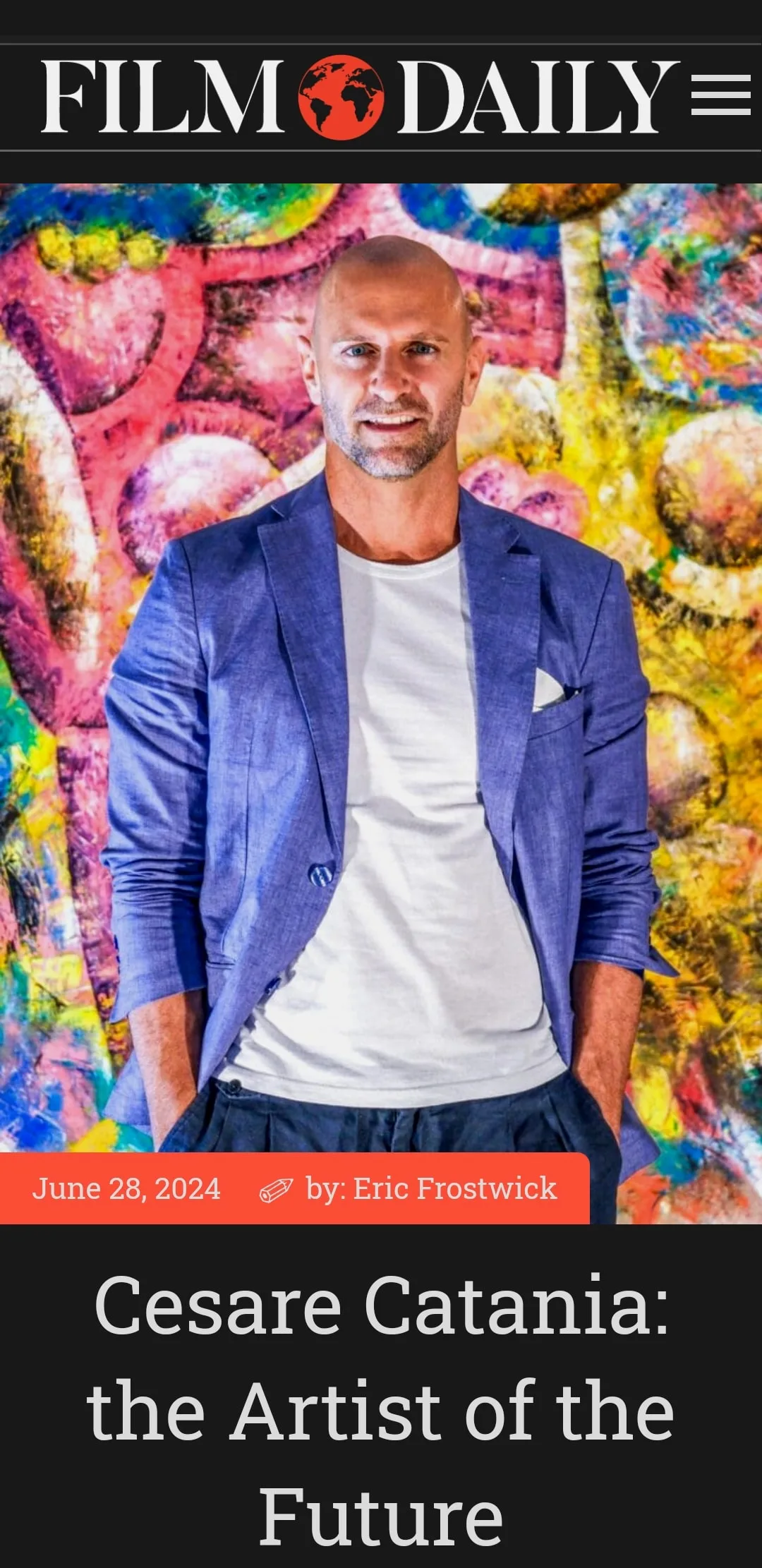 Cover Film Daily Cesare Catania The Artist Of The Future