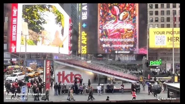 Progetto dell'abbraccio in Times Square (NYC)