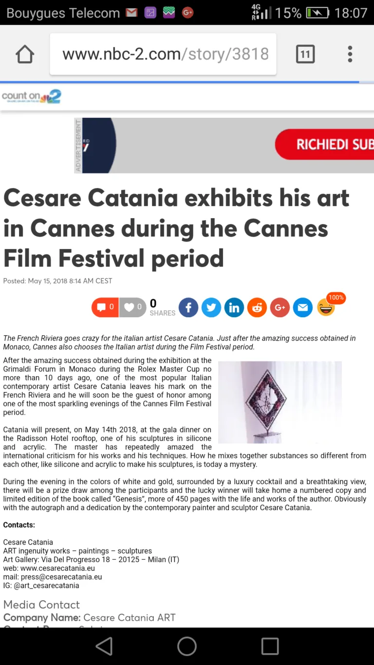 Fonte: NBC2 News - Cesare Catania - Contemporary Art