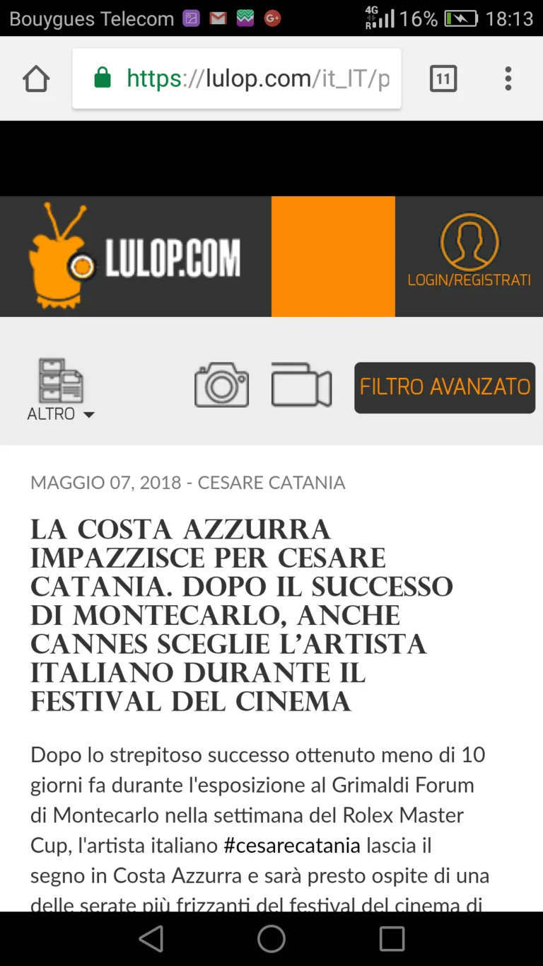 Fonte: Lulop - Cesare Catania - Contemporary Art