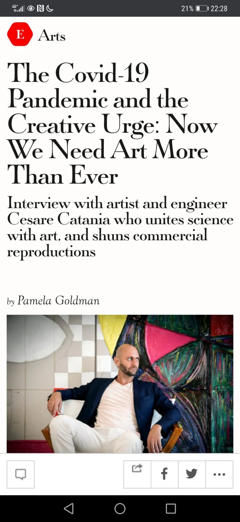 Fonte: La Voce di NY - Cesare Catania - Contemporary Art