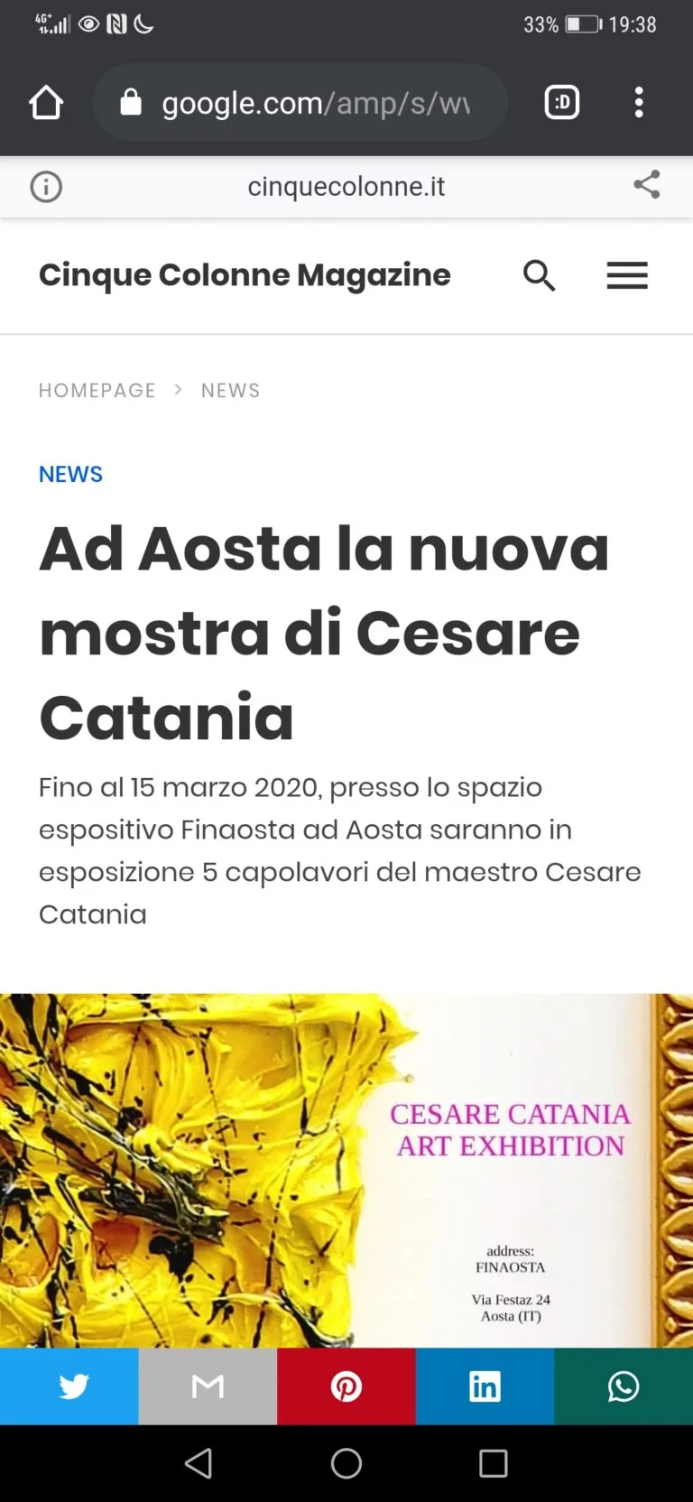 Fonte: Cinque Colonne - Cesare Catania - Contemporary Art