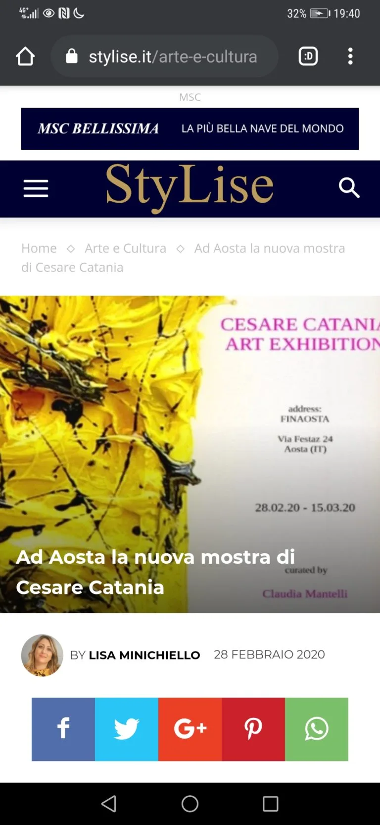 Fonte: Stylise - Cesare Catania - Contemporary Art