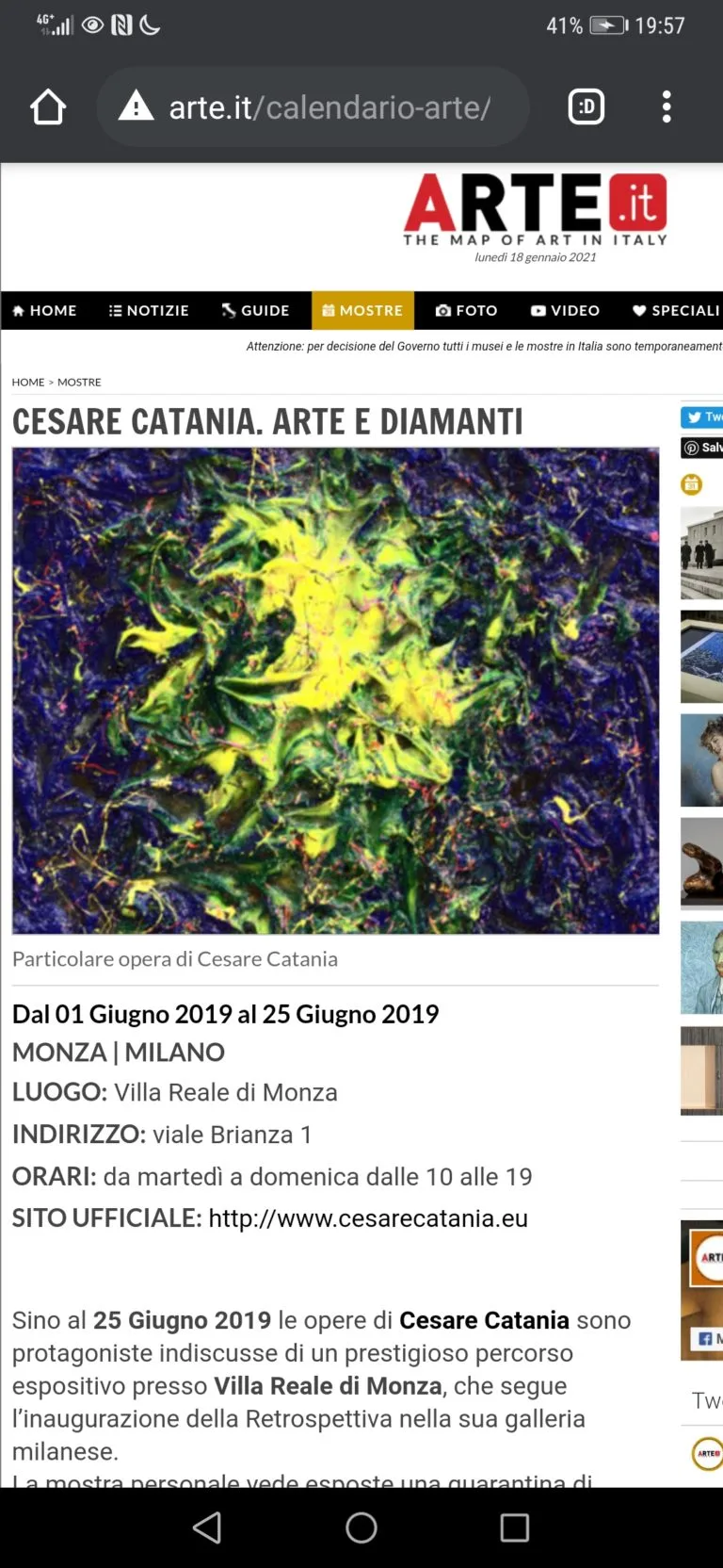 Fonte: Arte.it - Cesare Catania - Contemporary Art