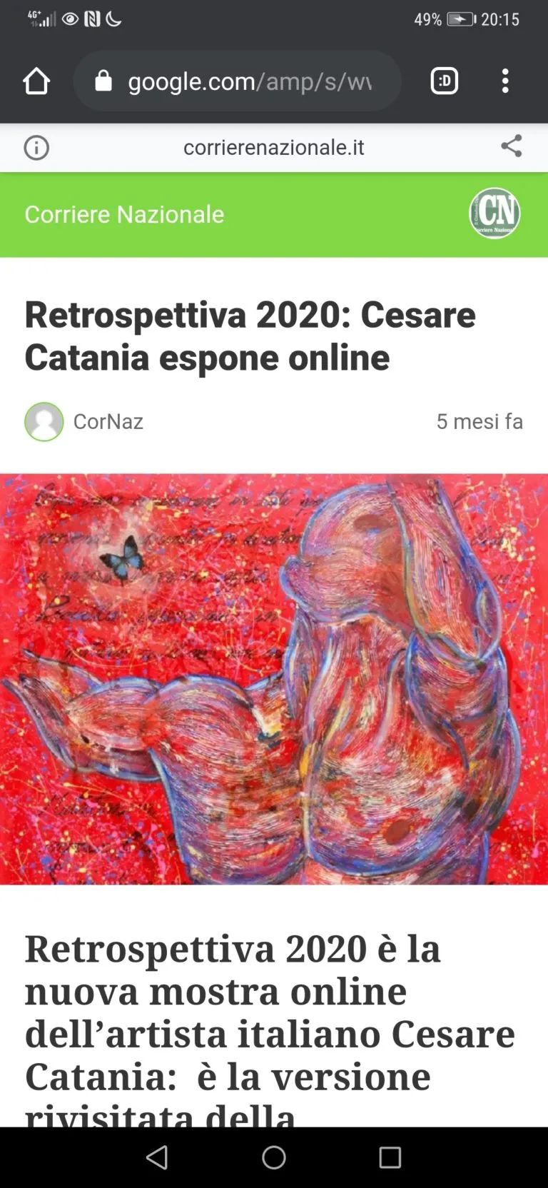 Fonte: Corriere Nazionale - Cesare Catania - Contemporary Art
