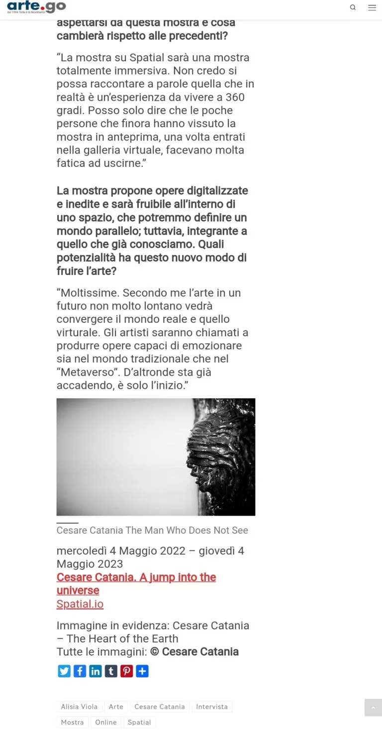 Fonte: artego - Cesare Catania - Contemporary Art