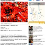 Articoli sulla presenza di Cesare Catania alla mostra d arte contemporanea al museo della fabbrica del Vapore come Ospite d'Onore