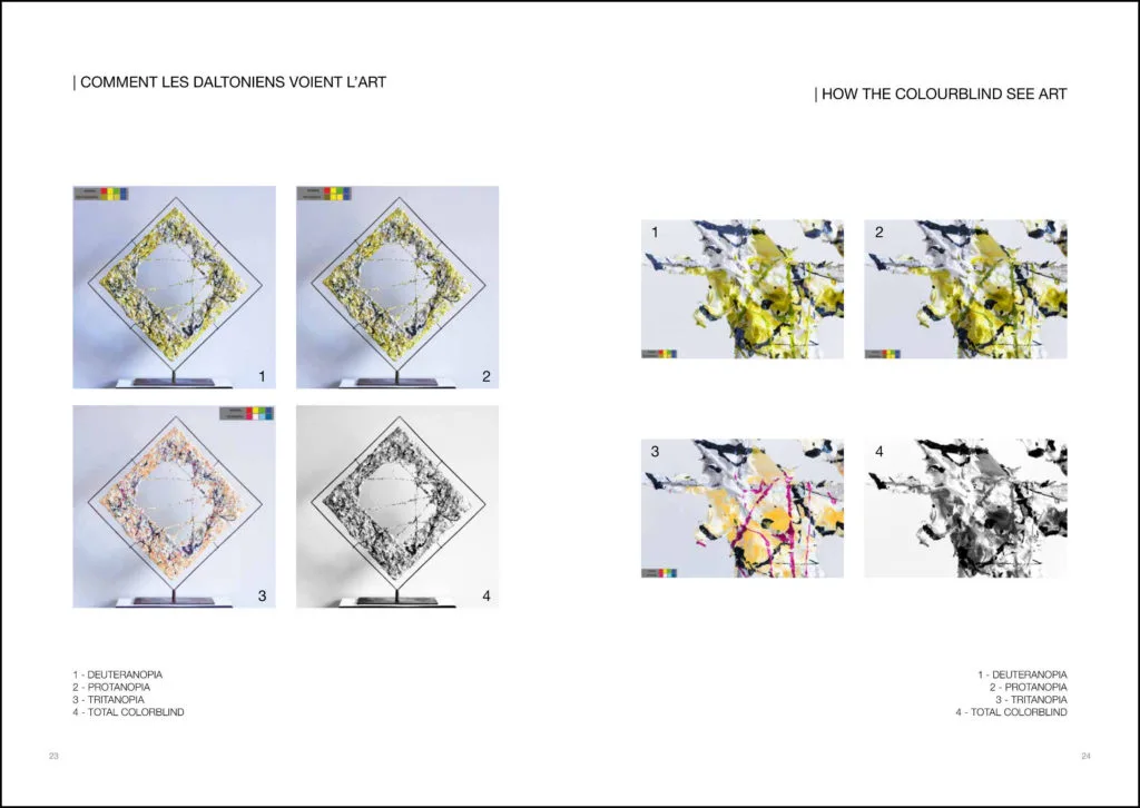 Catalog Exhibition - How Colourblind people see the artwork The Mouth of Etna E Version
