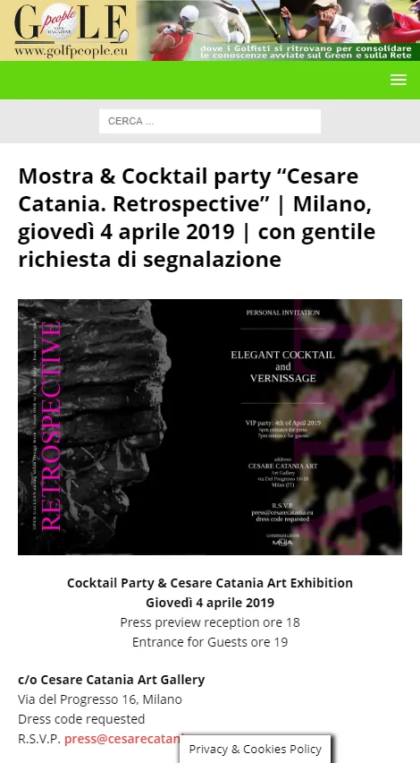 Fonte: Golf People - Cesare Catania - Contemporary Art