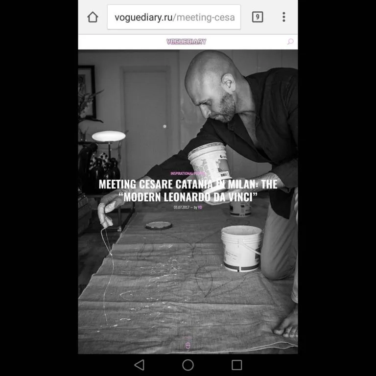 Fonte: VogueDiary - Cesare Catania - Contemporary Art