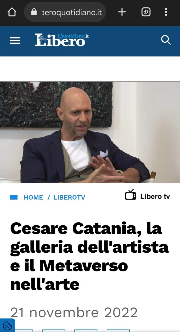 Fonte: Livero TV - Cesare Catania - Contemporary Art