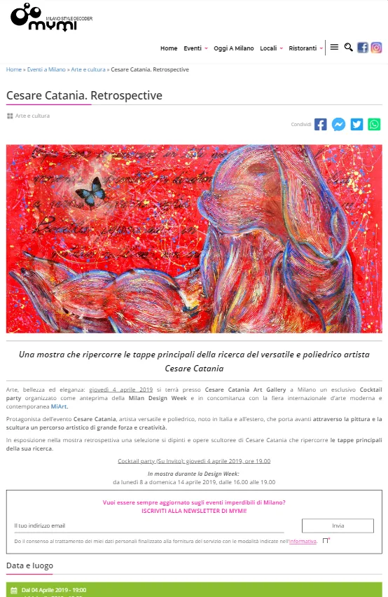 Fonte: My MI - Cesare Catania - Contemporary Art