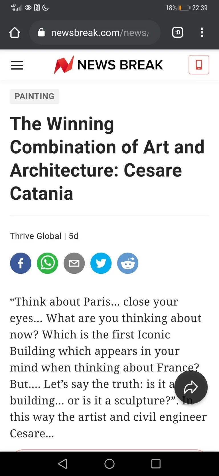 Fonte: News Break - Cesare Catania - Contemporary Art