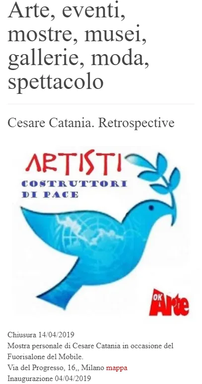 Fonte: Ok Arte - Cesare Catania - Contemporary Art