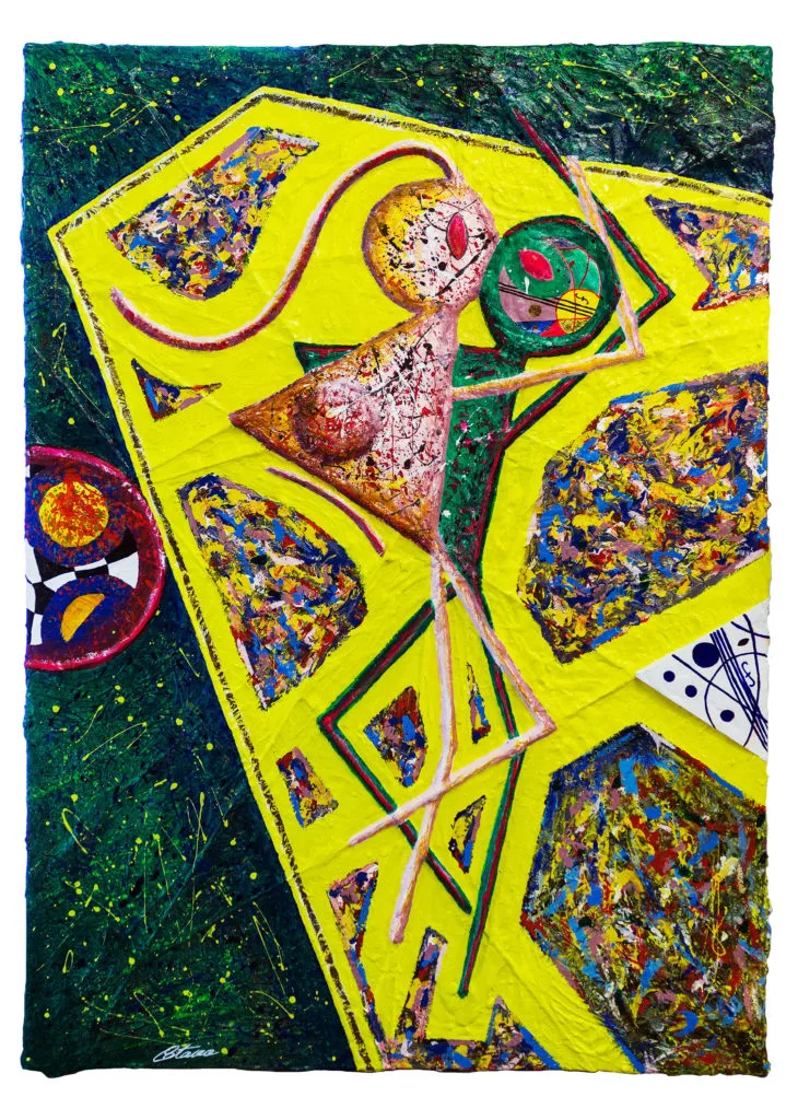 Selfie | Famoso quadro a gessotto e acrilico | Cesare Catania